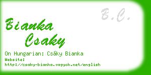 bianka csaky business card